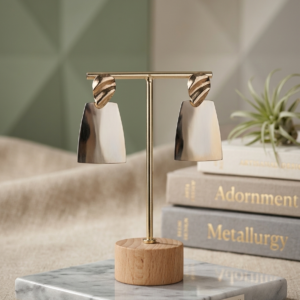 Geometric Gold Statement Earrings for Women