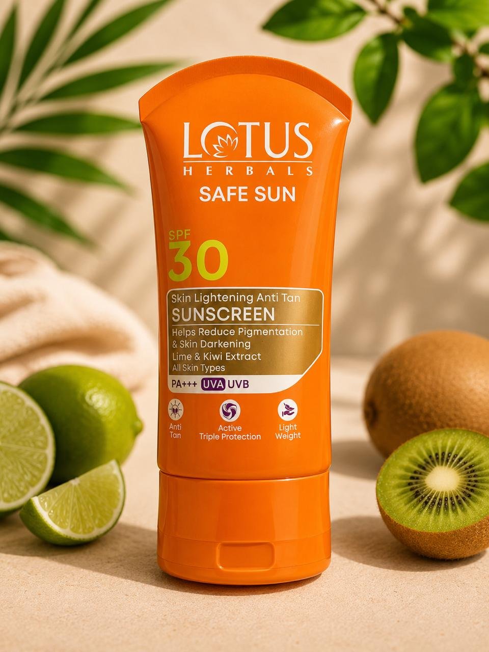Lotus Safe Sun Sunscreen with Lime & Kiwi Extracts (50g)