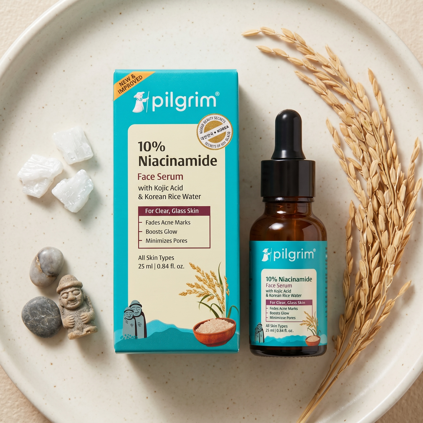 Piligrim10% Niacinamide Face Serum With Kojic Acid & Korean Rice Water (25ml)