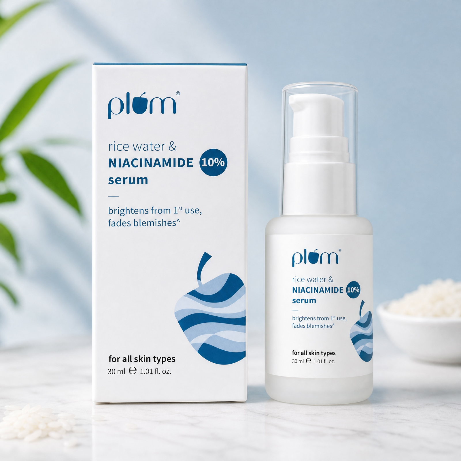 Plum 10% Niacinamide Serum with Rice Water (15ml)